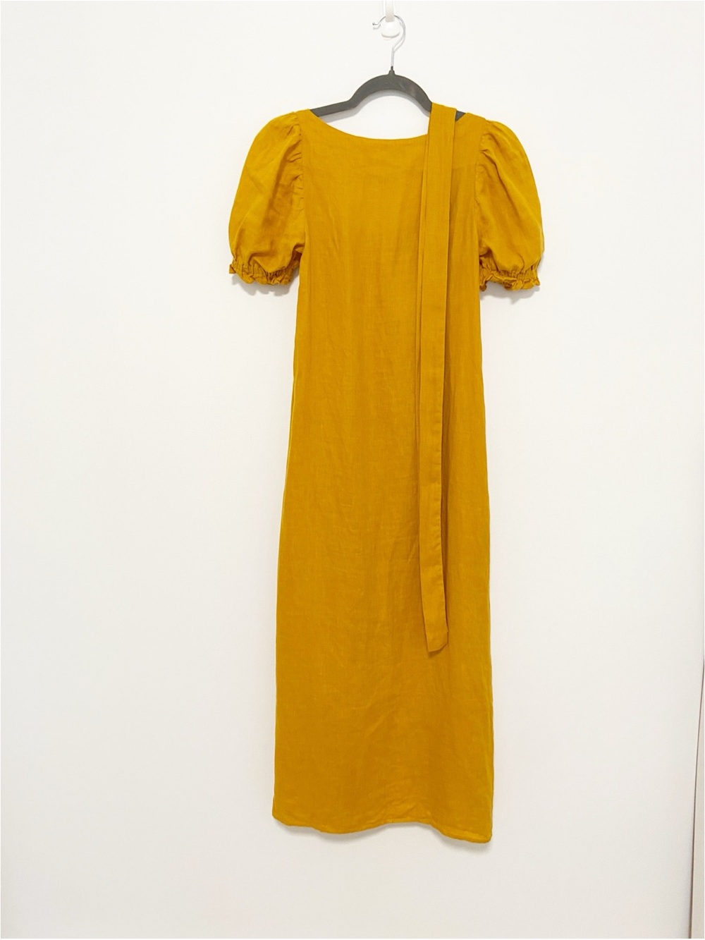Sleeper Brigitte Midi Linen Dress in Burnt Orange size XS - Picture 4 of 8